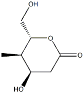 L-ribo-Hexonic acid, 2,4-dideoxy-4-methyl-, delta-lactone (9CI) Struktur