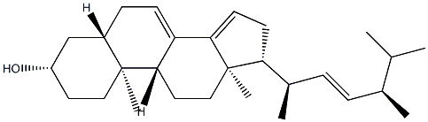 (22E)-5α-Ergosta-7,14,22-trien-3β-ol Struktur