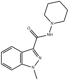 1H-Indazole-3-carboxamide,1-methyl-N-1-piperidinyl-(9CI) Struktur