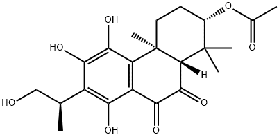 (15R)-3β-Acetoxy-11,12,14,16-tetrahydroxy-8,11,13-abietatriene-6,7-dione Struktur