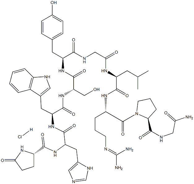 Luteinizing hormone-releasing factor (swine), hydrochloride Struktur