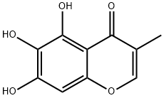 4H-1-Benzopyran-4-one,5,6,7-trihydroxy-3-methyl-(9CI) Struktur