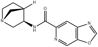 Oxazolo[5,4-c]pyridine-6-carboxamide, N-(1R,3R,4S)-1-azabicyclo[2.2.1]hept- Struktur