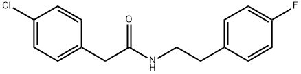 2-(4-chlorophenyl)-N-[2-(4-fluorophenyl)ethyl]acetamide Struktur