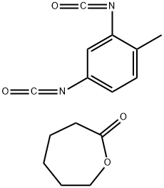 2-Oxepanone, polymer with 2,4-diisocyanato-1-methylbenzene Struktur