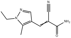 2-Propenamide,2-cyano-3-(1-ethyl-5-methyl-1H-pyrazol-4-yl)-(9CI) Struktur