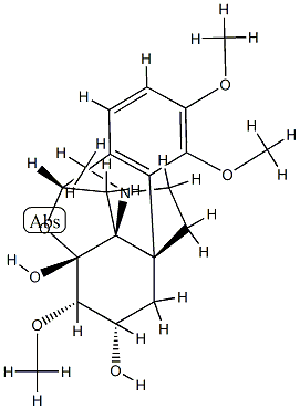 8β,10β-Epoxy-3,4,7β-trimethoxy-17-methylhasubanan-6β,8-diol Struktur