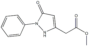 methyl (5-hydroxy-1-phenyl-1H-pyrazol-3-yl)acetate Struktur