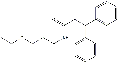 N-(3-ethoxypropyl)-3,3-diphenylpropanamide Struktur