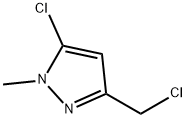 1H-Pyrazole,5-chloro-3-(chloromethyl)-1-methyl-(9CI) Struktur