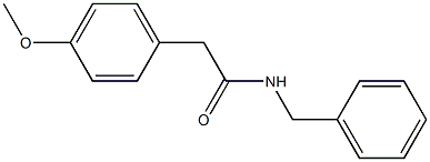 N-benzyl-2-(4-methoxyphenyl)acetamide Struktur