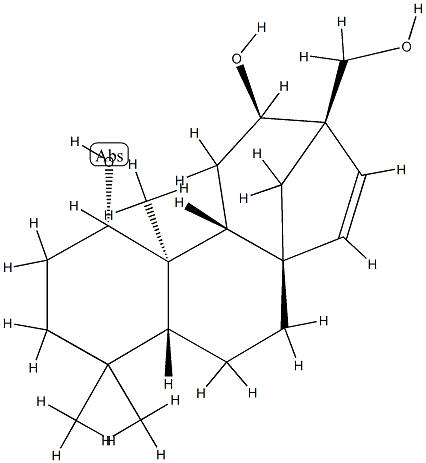 (8R,13S)-13-(Hydroxymethyl)-17-norkaur-15-ene-1α,12β-diol Struktur