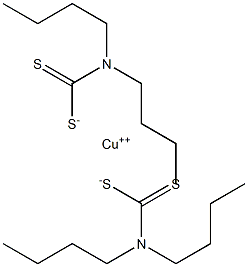 N,N-二正丁基二硫代氨基甲酸銅, 52691-95-9, 結(jié)構(gòu)式