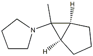 Pyrrolidine, 1-(6-methylbicyclo[3.1.0]hex-6-yl)-, (1-alpha-,5-alpha-,6-ba-)- (9CI) Struktur