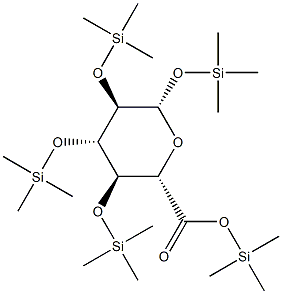 1-O,2-O,3-O,4-O-Tetrakis(trimethylsilyl)-β-D-glucopyranuronic acid trimethylsilyl ester Struktur