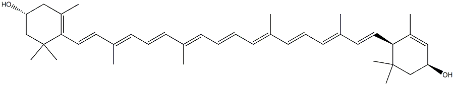 (3R,3'S,6'R)-b,e-Carotene-3,3'-diol Struktur