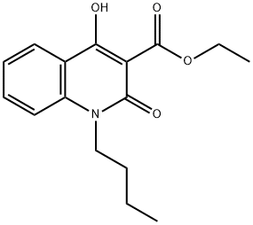 ethyl 1-butyl-4-hydroxy-2-oxo-1,2-dihydroquinoline-3-carboxylate Struktur