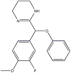 3,4,5,6-Tetrahydro-2-(3-fluoro-4-methoxy-α-phenoxybenzyl)pyrimidine Struktur