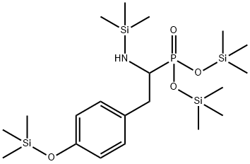 [α-[(Trimethylsilyl)amino]-4-(trimethylsiloxy)phenethyl]phosphonic acid bis(trimethylsilyl) ester Struktur