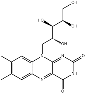 5-Deoxy-5-(2,3,4,10-tetrahydro-7,8-dimethyl-2,4-dioxobenzo[g]pteridin-10-yl)-D-arabinitol Struktur