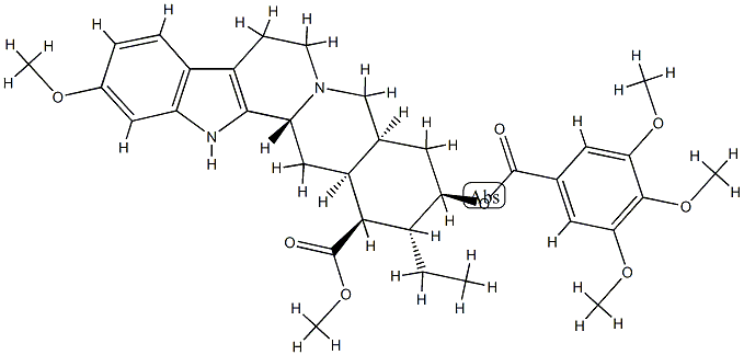 (3β,20α)-17α-Ethyl-11-methoxy-18β-[(3,4,5-trimethoxybenzoyl)oxy]yohimban-16β-carboxylic acid methyl ester Struktur