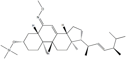 (22E)-3β-[(Trimethylsilyl)oxy]-5α-ergosta-7,22-dien-6-one O-methyl oxime Struktur