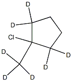 1-Chloro-1-[(2H3)methyl](2,2,5,5-2H4)cyclopentane Struktur