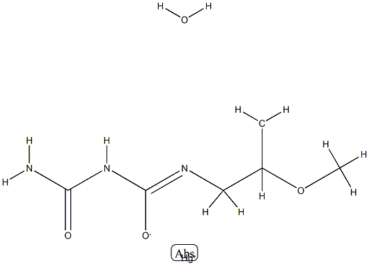 1-[3-[Hydroxymercurio(II)]-2-methoxypropyl]biuret Struktur