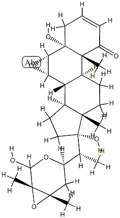 (22R,24S,25S,26R)-6α,7α:22,26:24,25-Triepoxy-5,17α,26-trihydroxy-5α-ergost-2-en-1-one Struktur