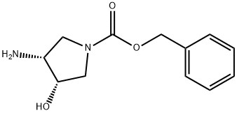 benzyl (3 R,4S)-3-aMino-4-hydroxypyrrolidine-1-carboxylate Struktur