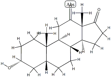 3α-Hydroxy-5β-androstane-12,17-dione Struktur