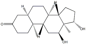 12α,17β-Dihydroxy-5β-androstan-3-one Struktur