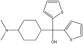 α-[4-(Dimethylamino)cyclohexyl]-α-(2-thienyl)-2-thiophenemethanol Struktur