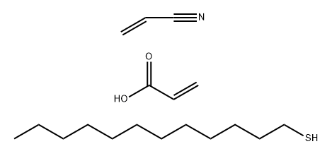 2-Propenoic acid, telomer with 1-dodecanethiol and 2-propenenitrile, potassium salt Struktur