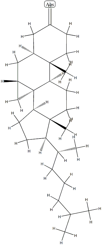 (8α)-3',7β-Dihydrocyclopropa[7,8]-5α-cholestan-3-one Struktur