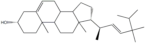 (22E)-24-Methylergosta-5,22-dien-3β-ol Struktur