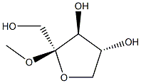 Methyl β-D-threo-2-pentulofuranoside Struktur