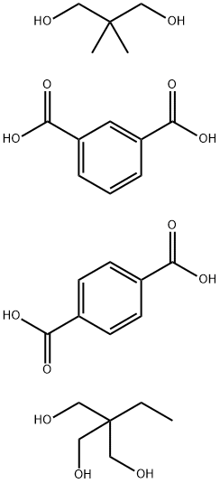 1,3-Benzenedicarboxylic acid, polymer with 1,4-benzenedicarboxylic acid, 2,2-dimethyl-1,3-propanediol and 2-ethyl-2-(hydroxymethyl)-1,3-propanediol Struktur