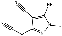 5-amino-3-(cyanomethyl)-1-methyl-1H-pyrazole-4-carbonitrile Struktur