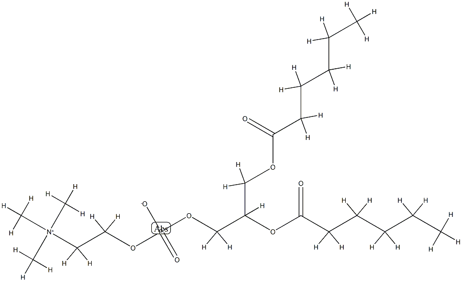 1,2-hexanoylphosphatidylcholine Struktur