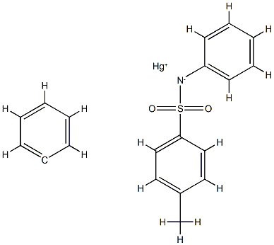 4-Methyl-N-phenyl-N-phenylmercurio(II)benzenesulfonamide Struktur