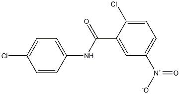 2-chloro-N-(4-chlorophenyl)-5-nitrobenzamide Struktur