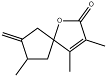 1-Oxaspiro[4.4]non-3-en-2-one,3,4,7-trimethyl-8-methylene-(9CI) Struktur