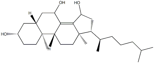 5α-Cholest-8(14)-ene-3β,7,15-triol Struktur