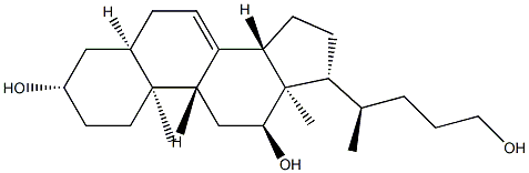 5β-Chol-7-ene-3β,12α,24-triol Struktur