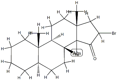 14ξ,16-Dibromo-5α-androstan-15-one Struktur