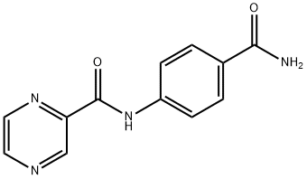 N-[4-(aminocarbonyl)phenyl]-2-pyrazinecarboxamide Struktur