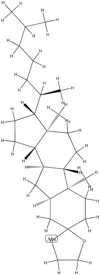 B-Nor-5β-cholestan-3-one ethylene acetal Struktur