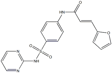 3-(2-furyl)-N-{4-[(2-pyrimidinylamino)sulfonyl]phenyl}acrylamide Struktur