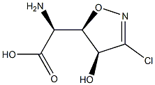 (4S,αS)-α-アミノ-3-クロロ-4,5-ジヒドロ-4-ヒドロキシ-5β-イソオキサゾール酢酸 化學(xué)構(gòu)造式